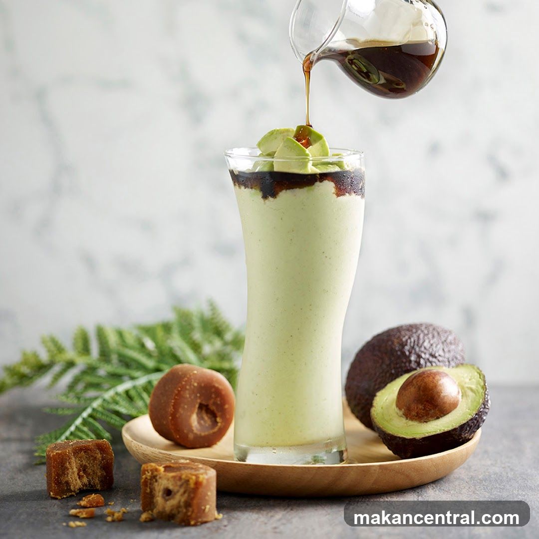 Avocado Smoothie with Gula Melaka