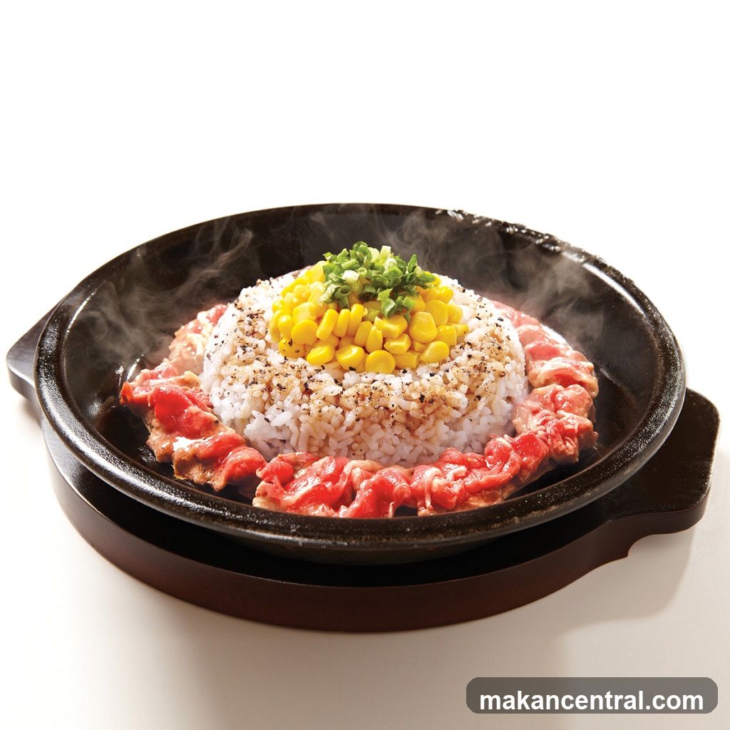 Sizzling Beef and Rice Dish