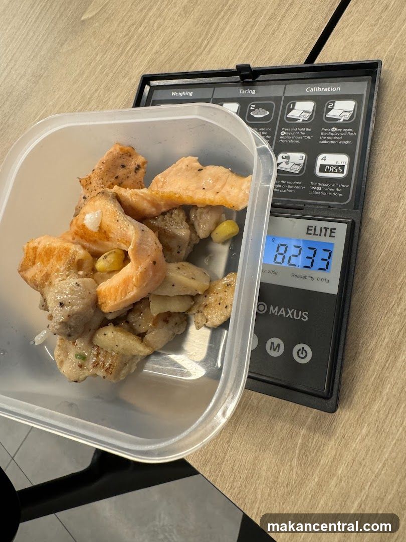 Food on a scale