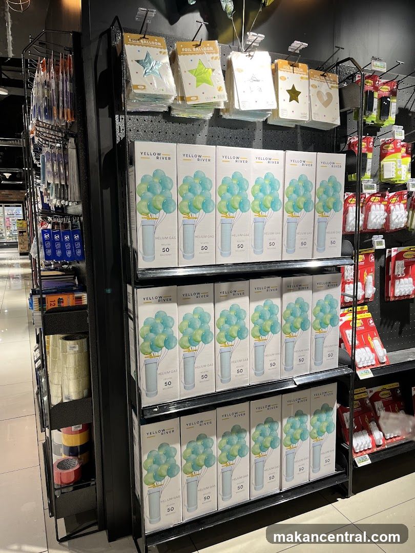 Helium Gas and Balloons Display