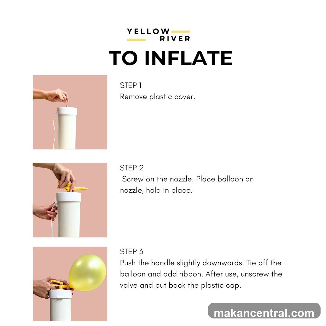 Instructions for inflating a balloon