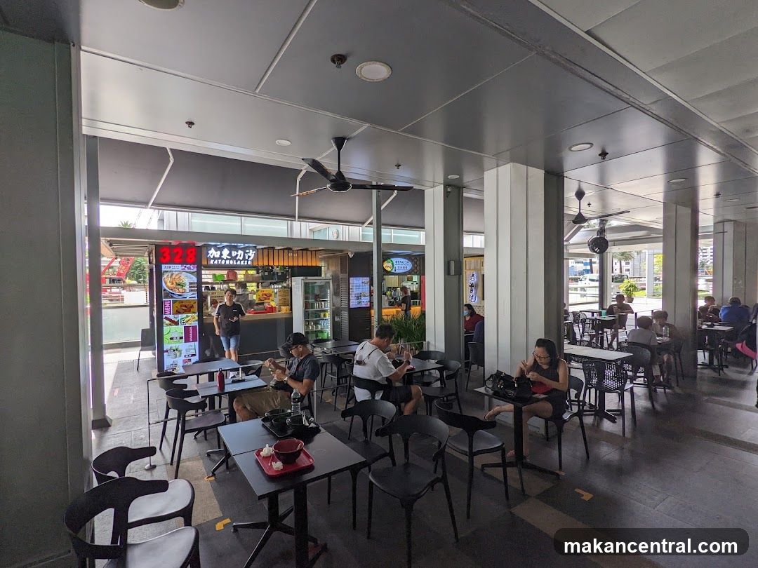 Food court with diners