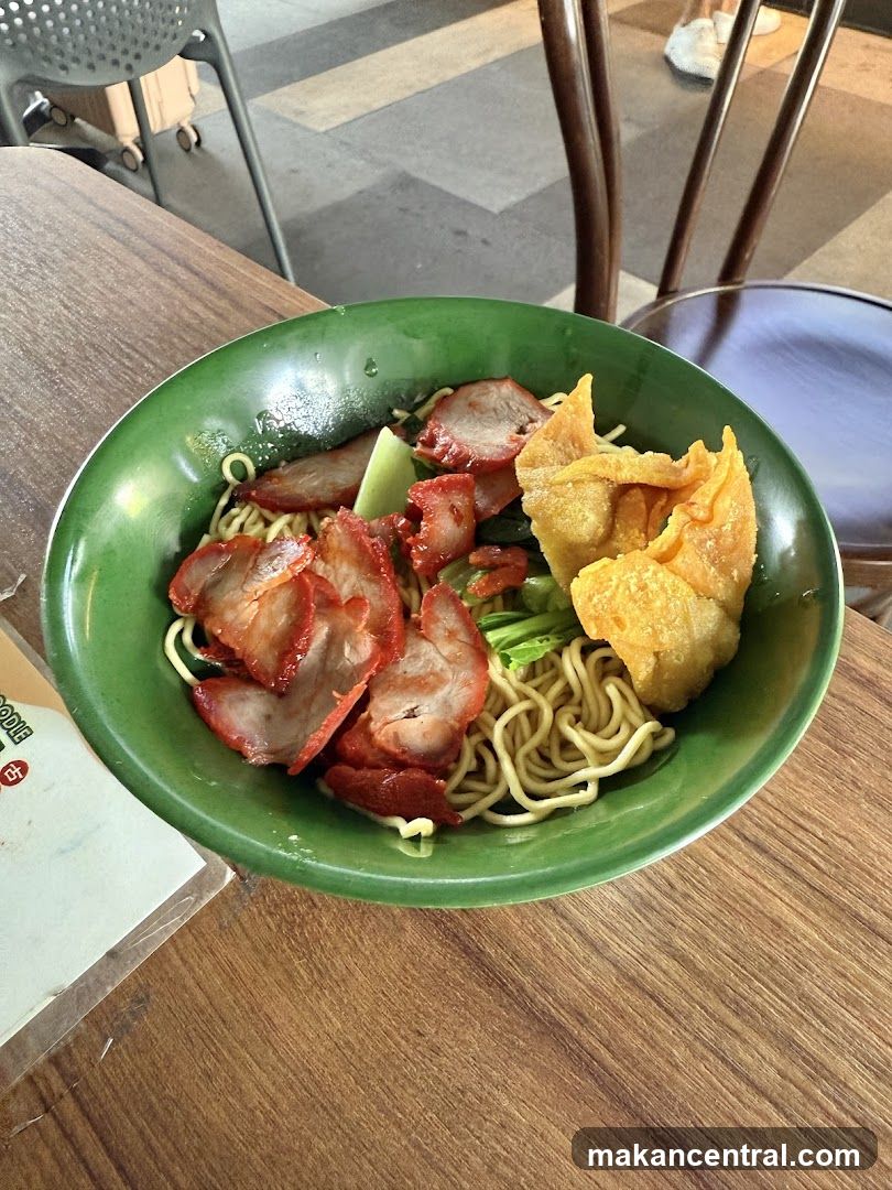 Noodle Dish with Char Siu and Wontons