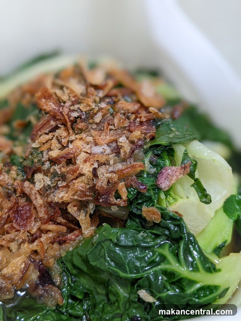 Bok Choy with Crispy Shallots