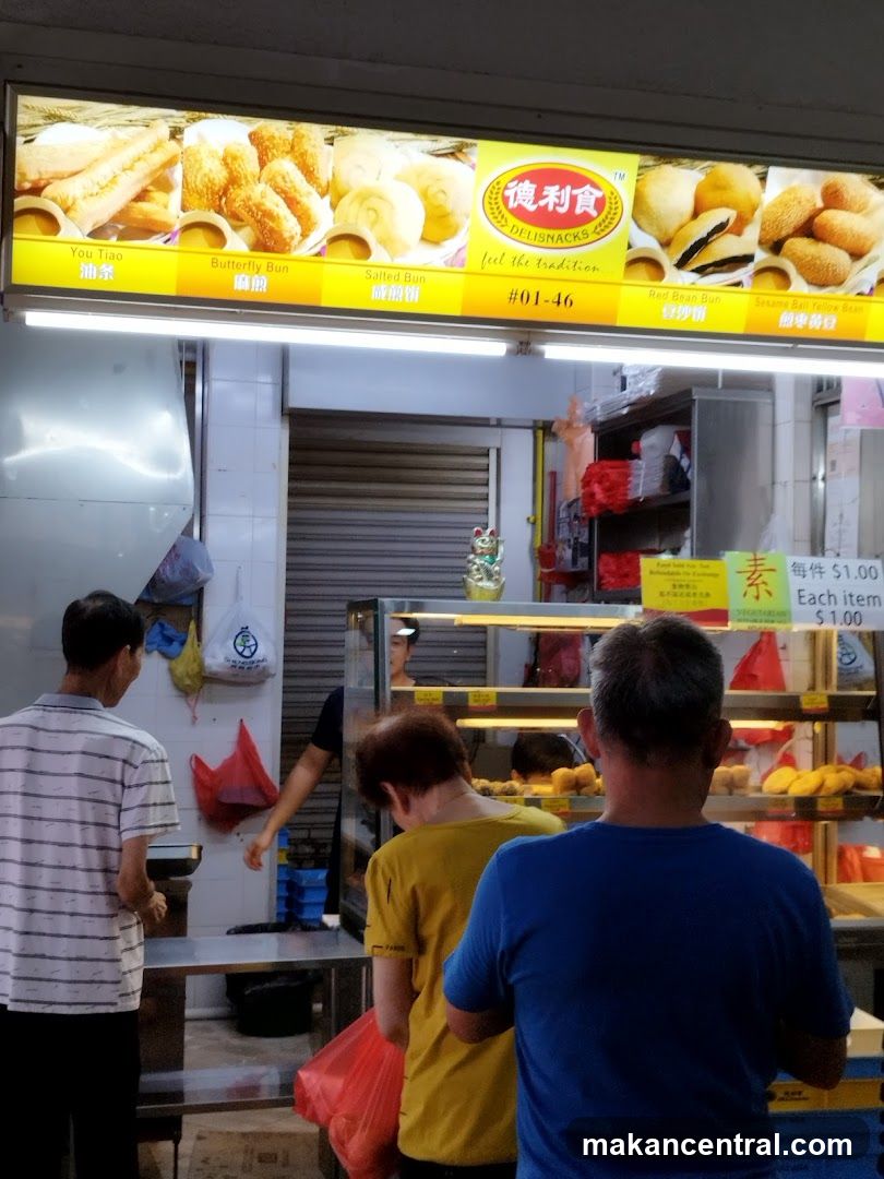Food stall with various snacks