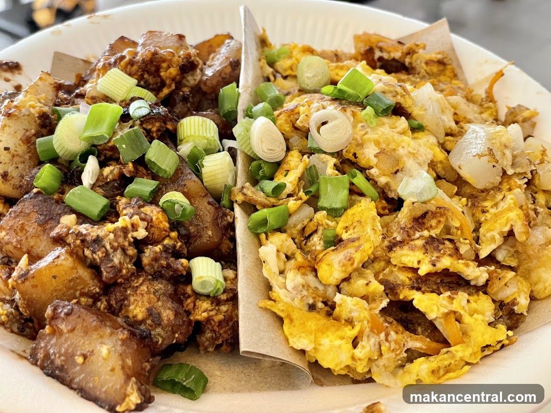 Two dishes of stir-fried food