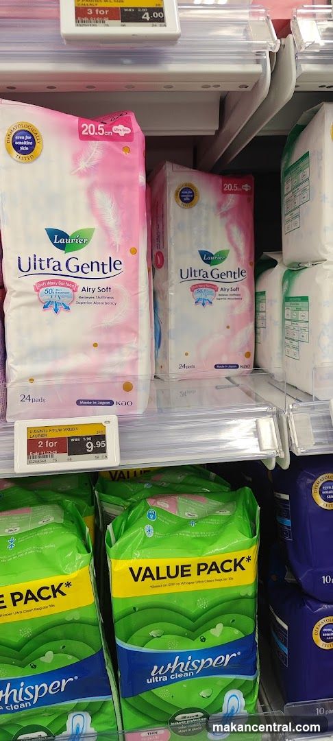 Feminine Hygiene Products on Shelf