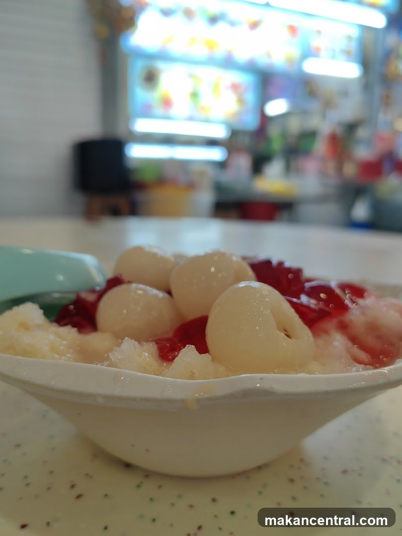 Bowl of shaved ice dessert