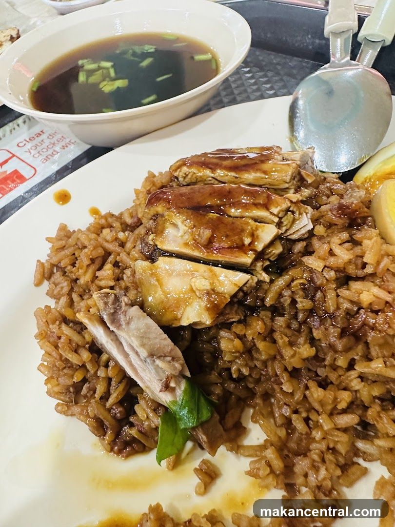 Food Plate with Rice and Chicken