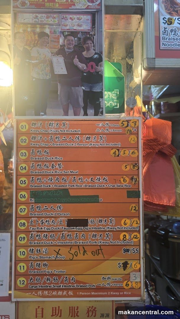 Braised Duck & Related Dishes Menu
