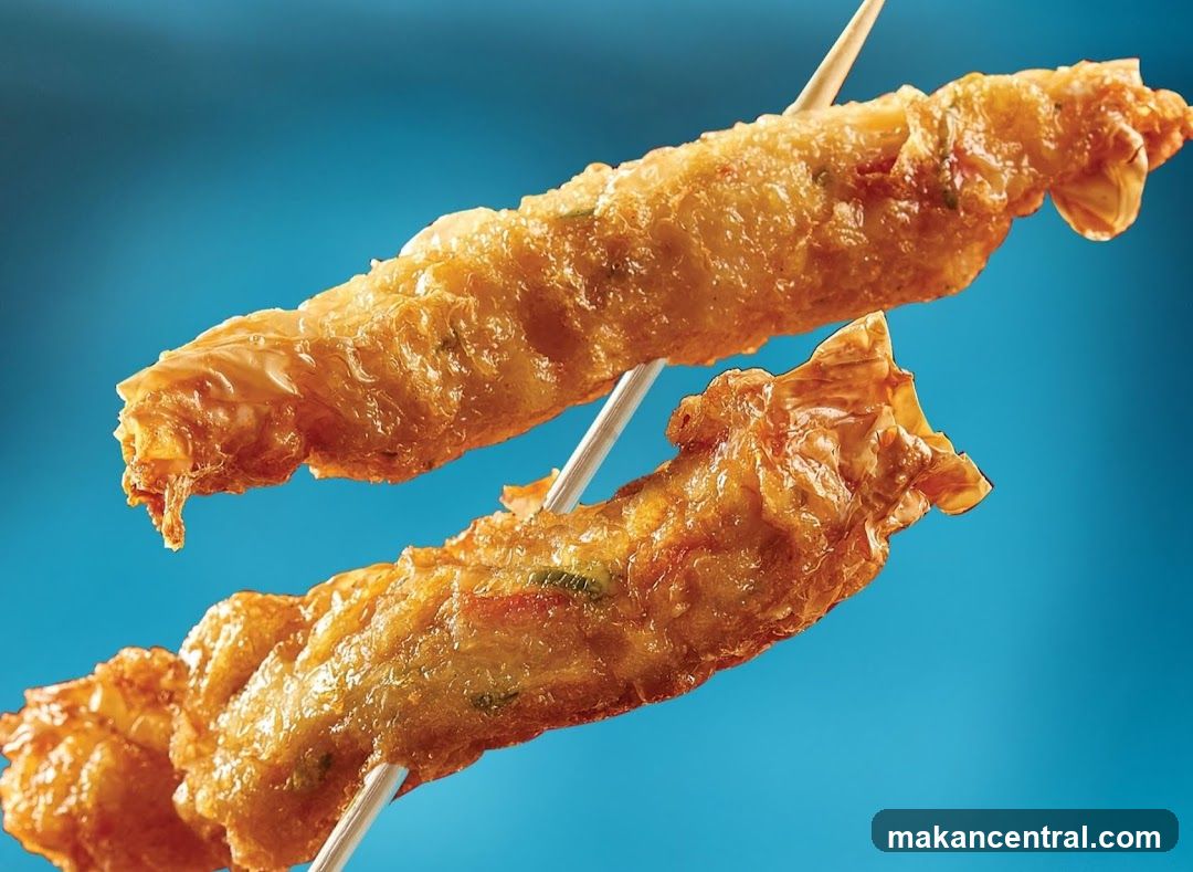 Fried Rolls on Skewers