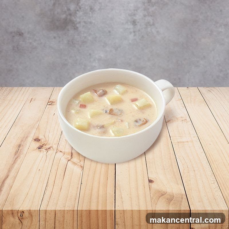 Creamy Soup with Potatoes and Meat