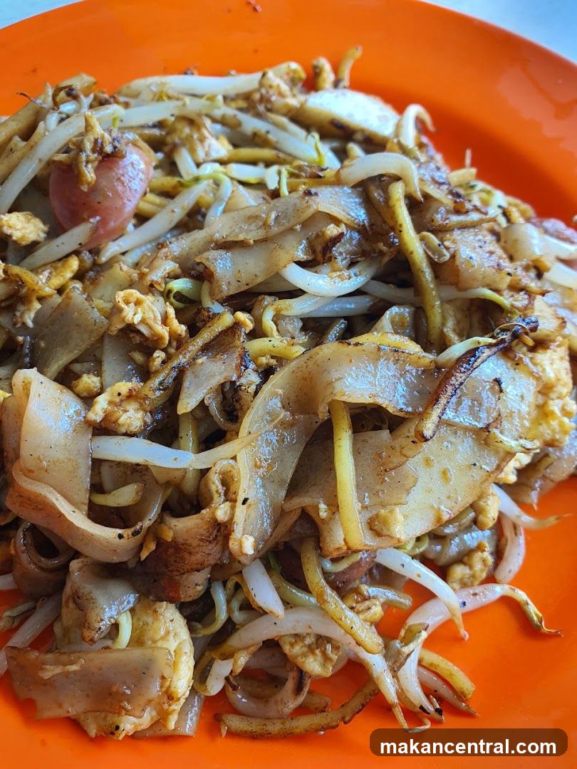 Stir-fried noodles with bean sprouts and egg