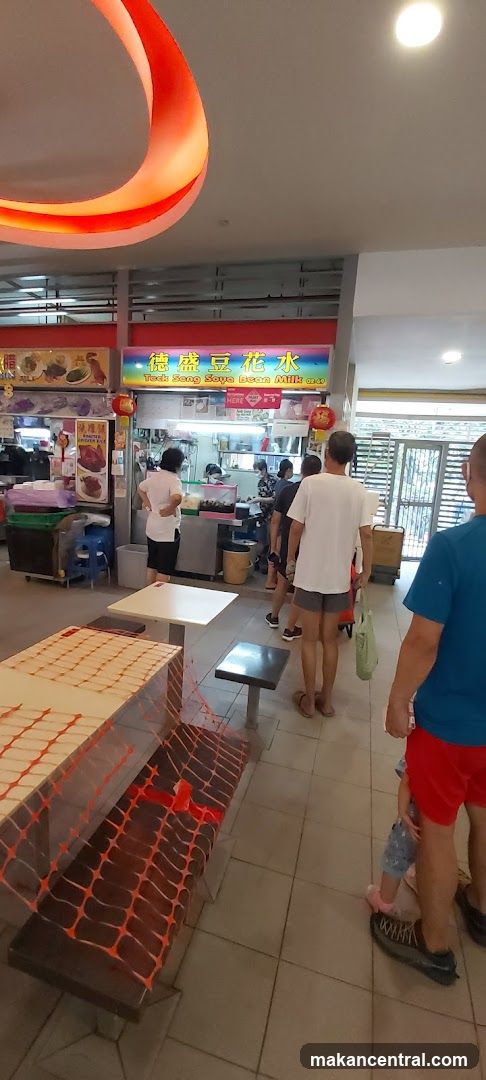 Food stall with customers