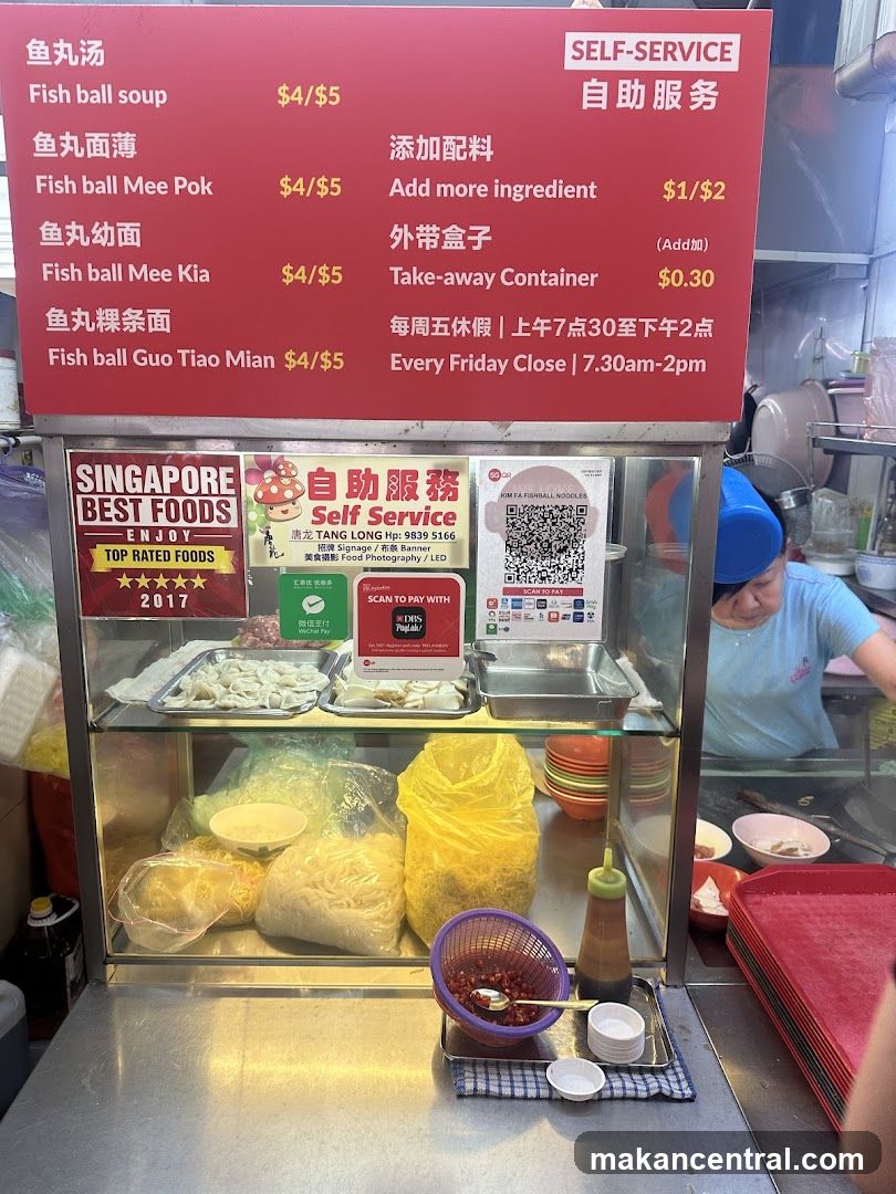 Kim Fa Fishball Noodles Menu