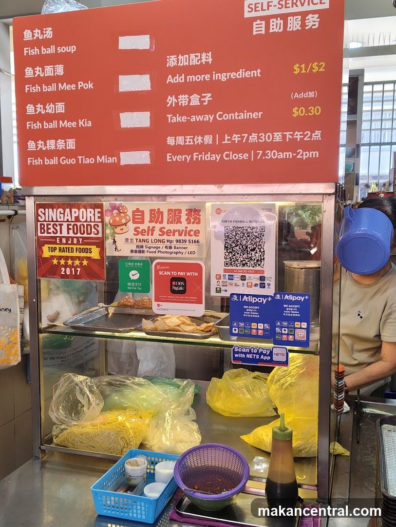 Kim Fa Fishball Noodles Menu