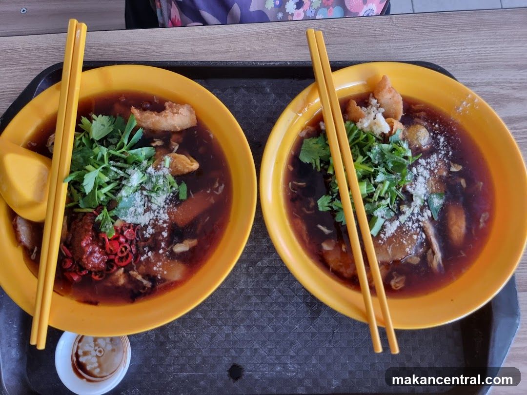 Two bowls of noodle soup