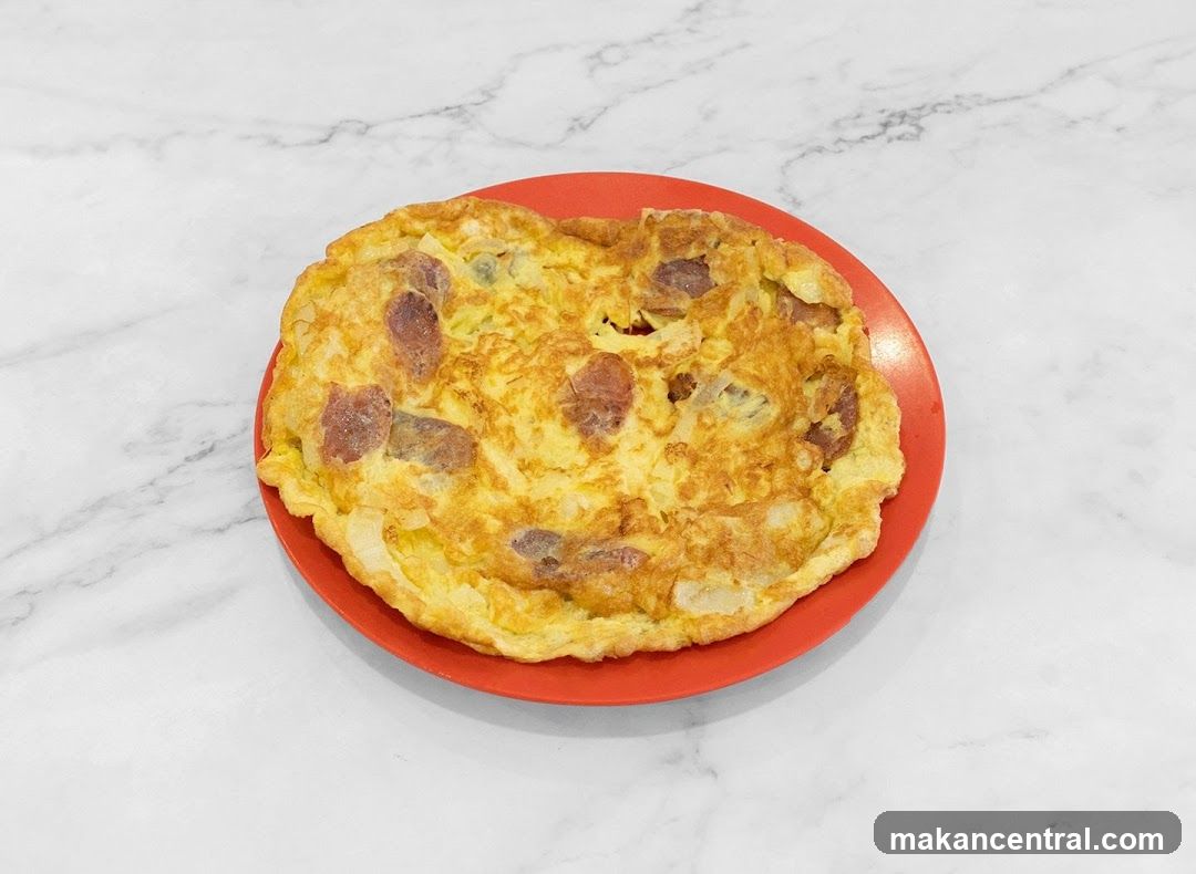Omelette with Sausage Slices