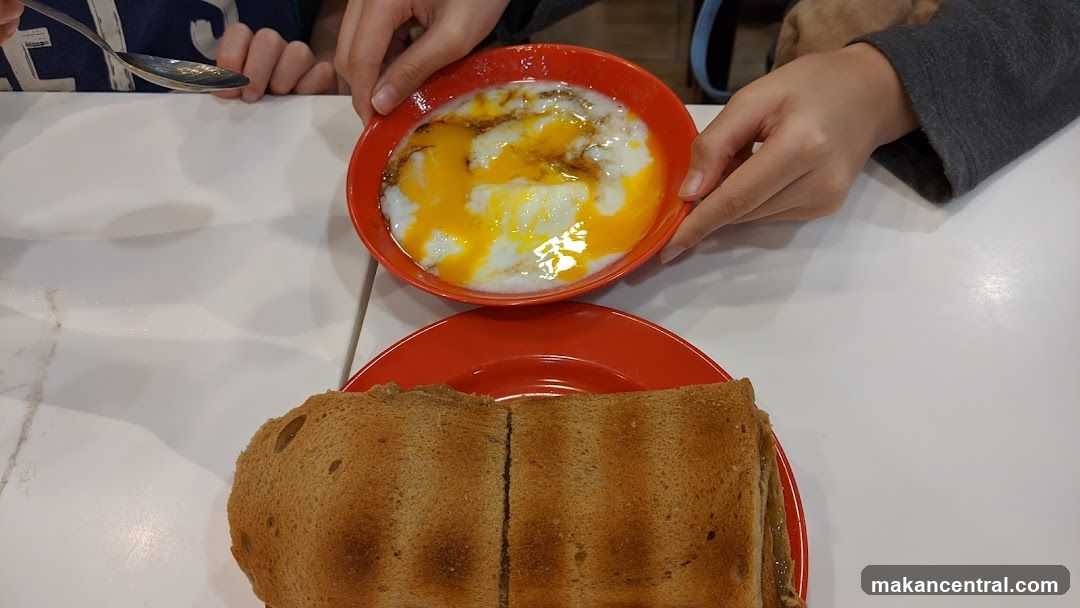 Soft-boiled eggs and toast