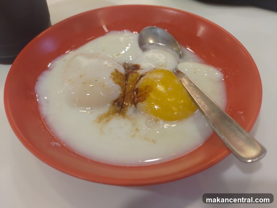 Soft-boiled eggs with soy sauce