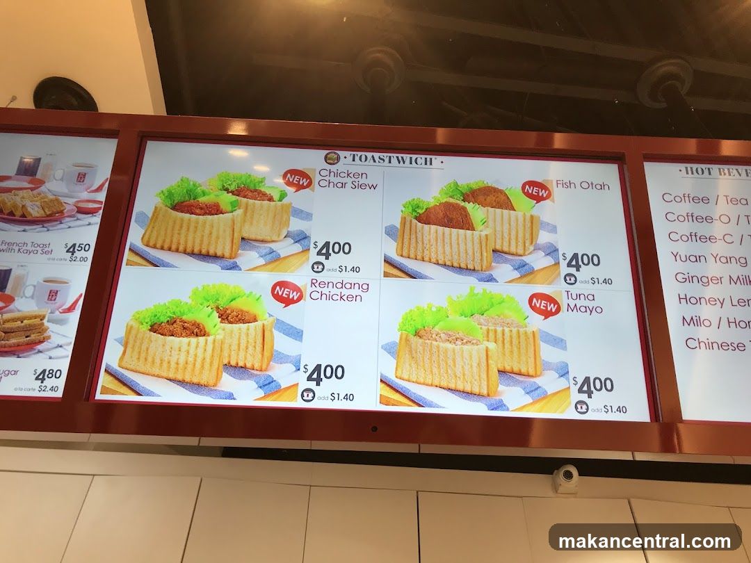 Toastwich Menu