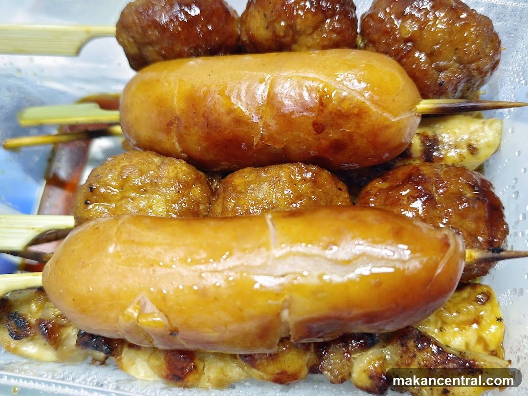 Skewered Sausages and Meatballs