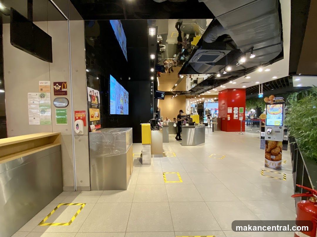 McDonald's Interior with Digital Menu and Ordering Kiosk