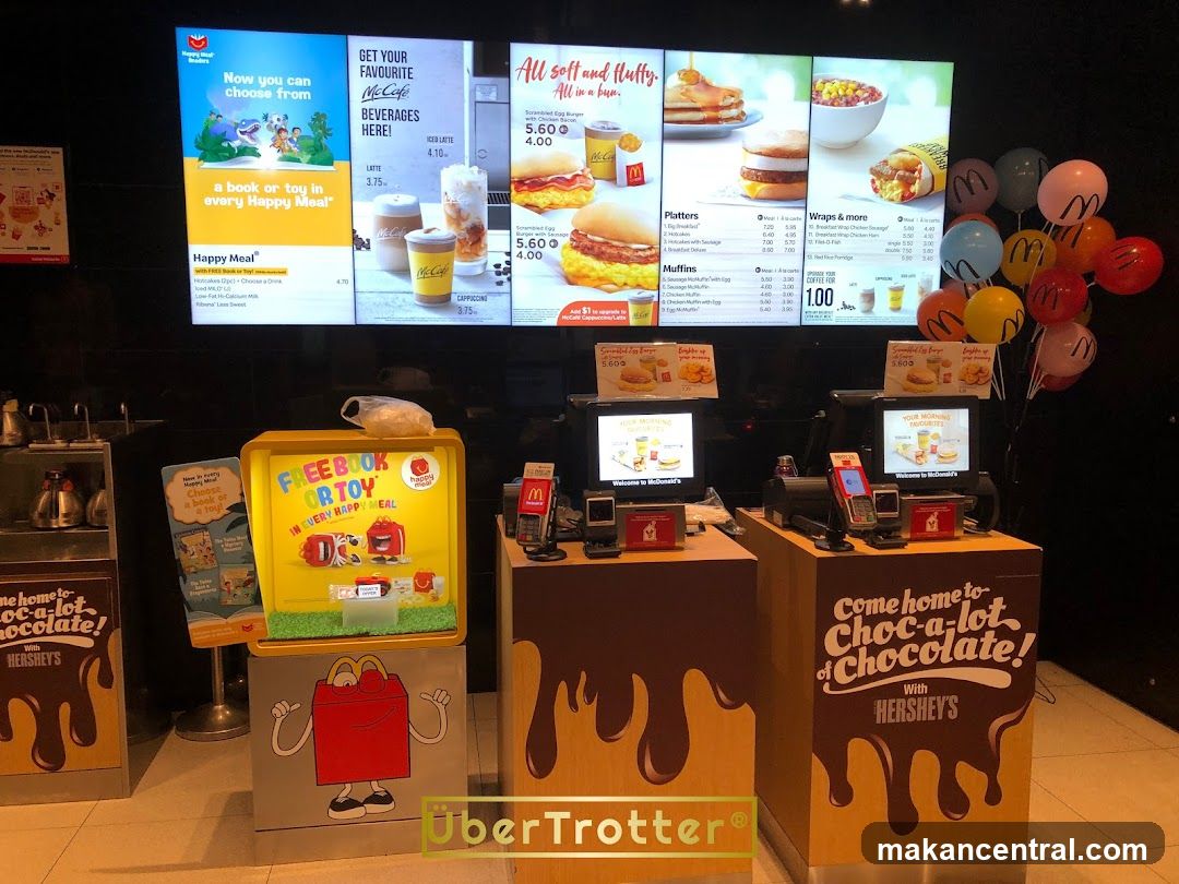 McDonald's Counter with Menu Displays