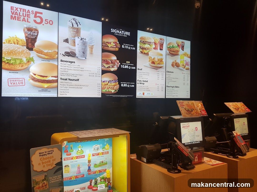 McDonald's Menu and Self-Order Kiosks