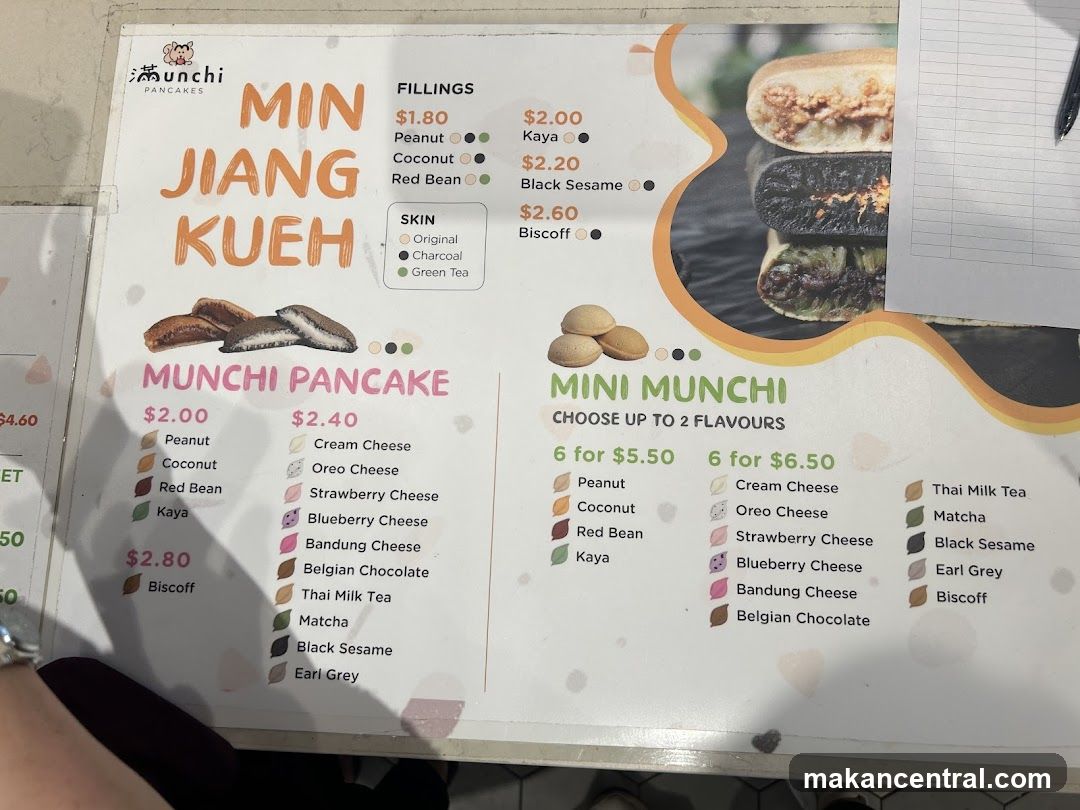Munchi Pancakes Menu