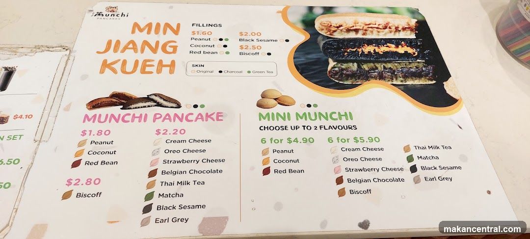 Munchi Min Jiang Kueh Menu