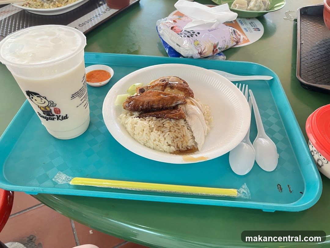 Chicken Rice and Drink