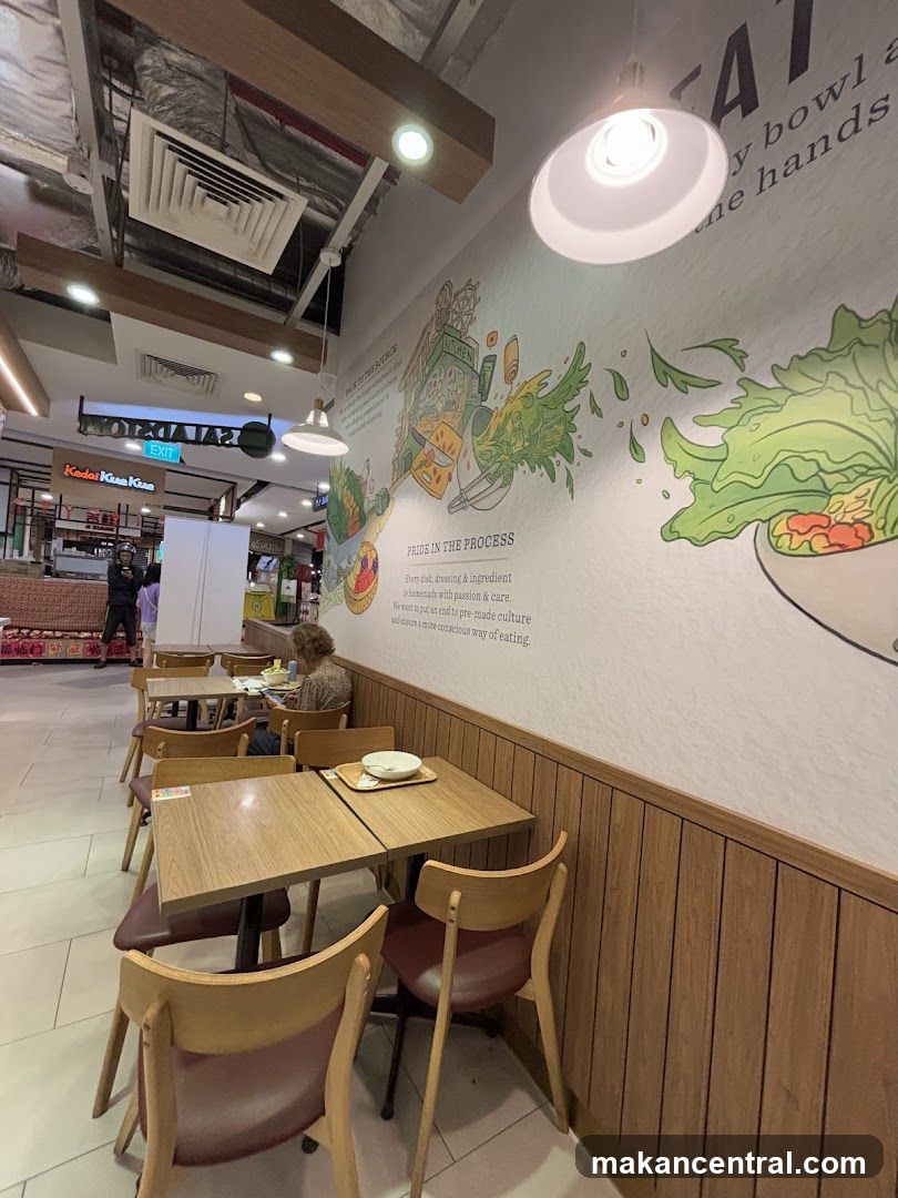 Restaurant Interior with Mural