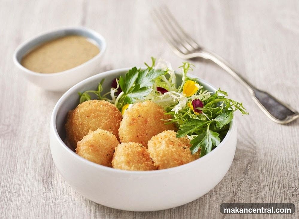 Fried Cheese Bites with Salad