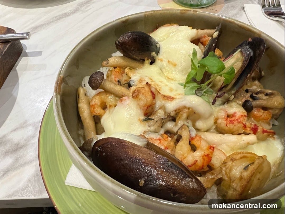 Seafood and Mushroom Rice Bowl