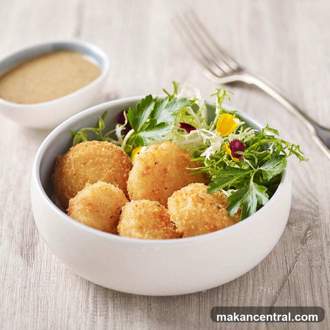 Fried Cheese Bites with Salad
