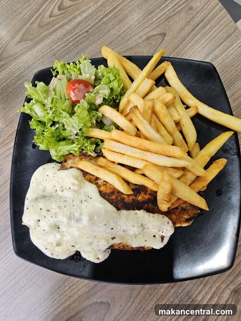 Chicken Steak with Fries and Salad