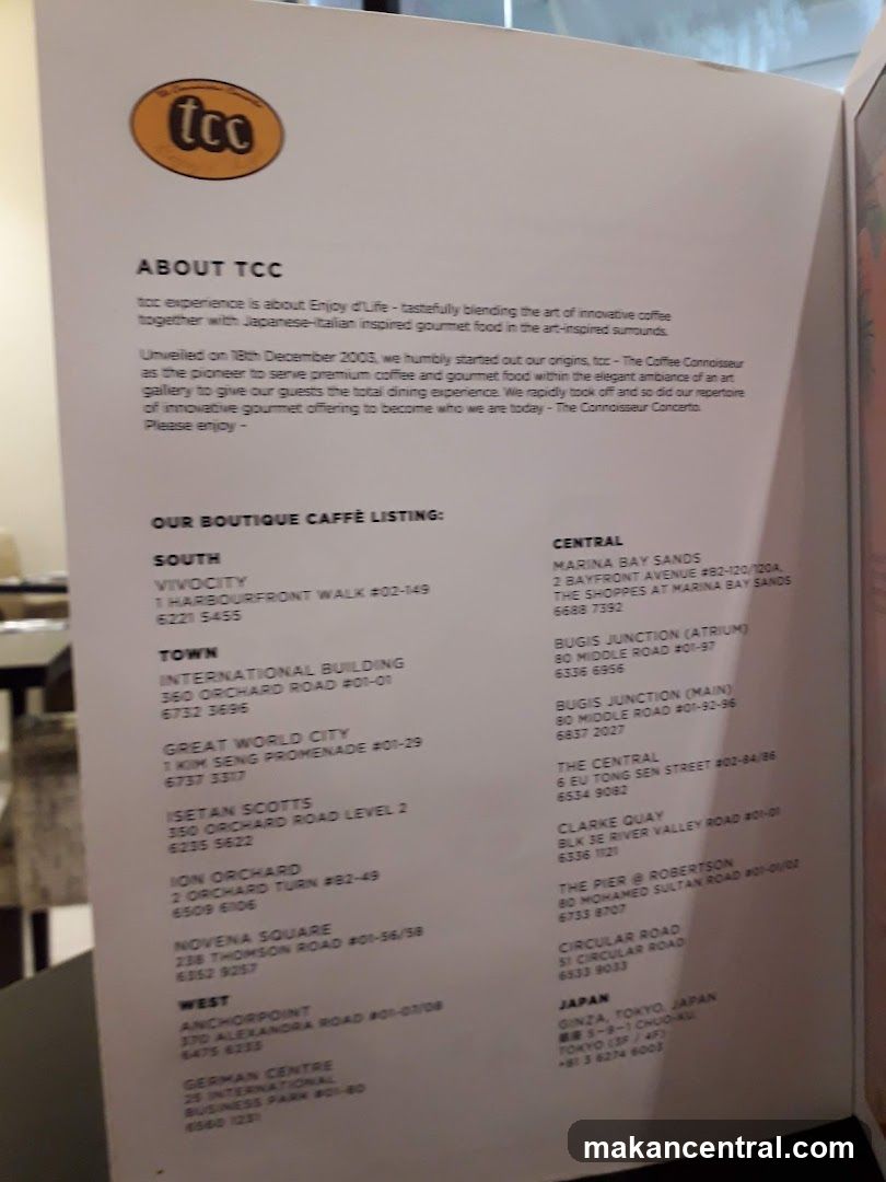 TCC Boutique Caffè Listing