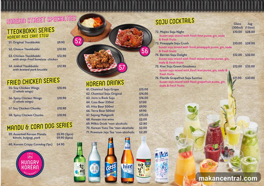 Hungry Korean Restaurant Menu