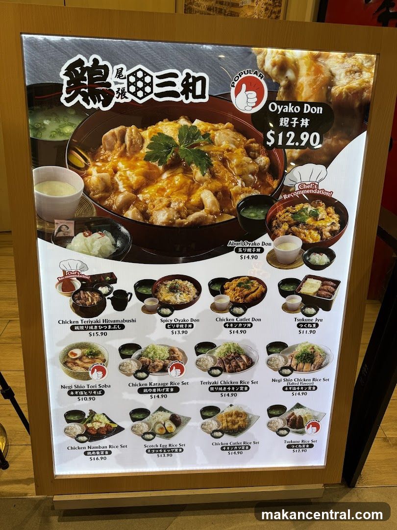 Popular Japanese Food Menu
