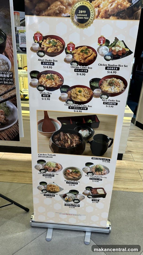 2019 Karaage Grand Prix Menu