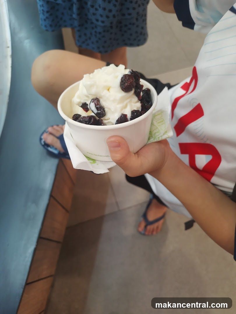 Ice cream with toppings
