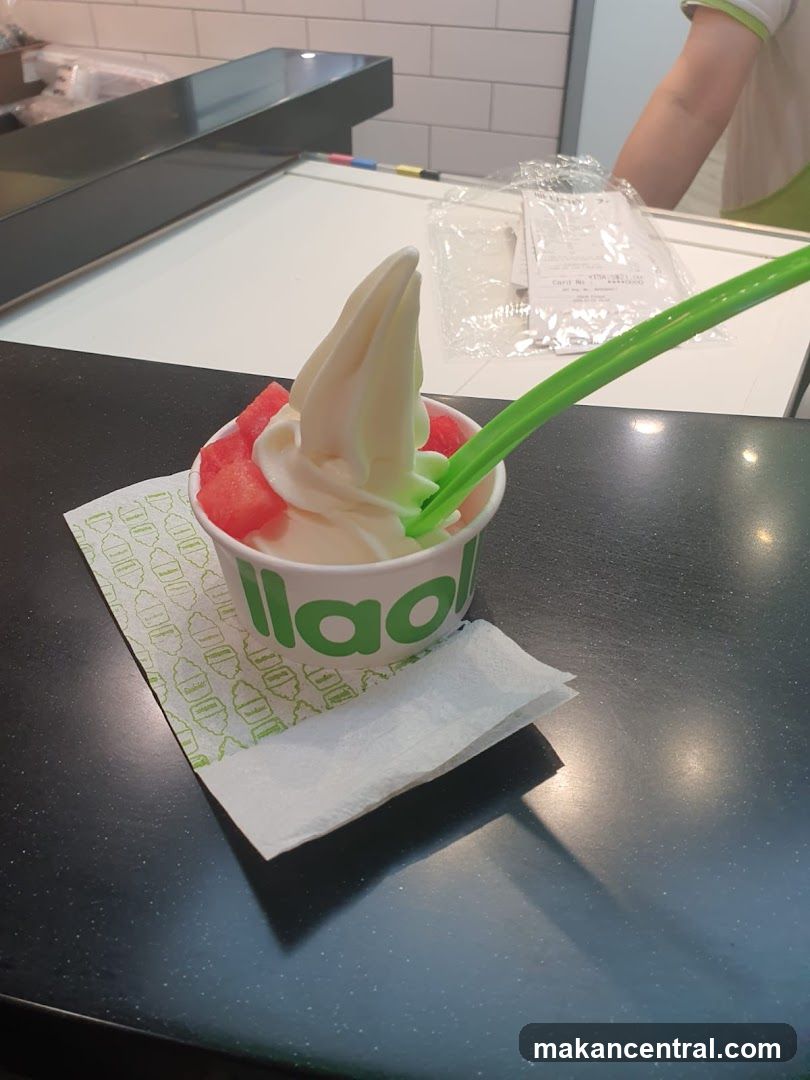 Frozen Yogurt with Watermelon