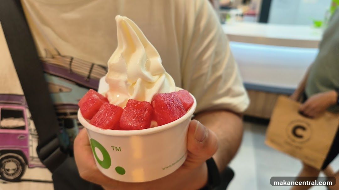 Frozen Yogurt with Watermelon