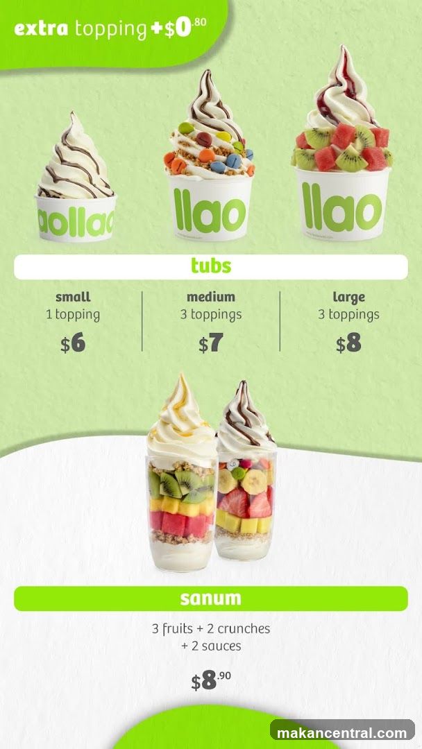 Tubs and Sanum Menu