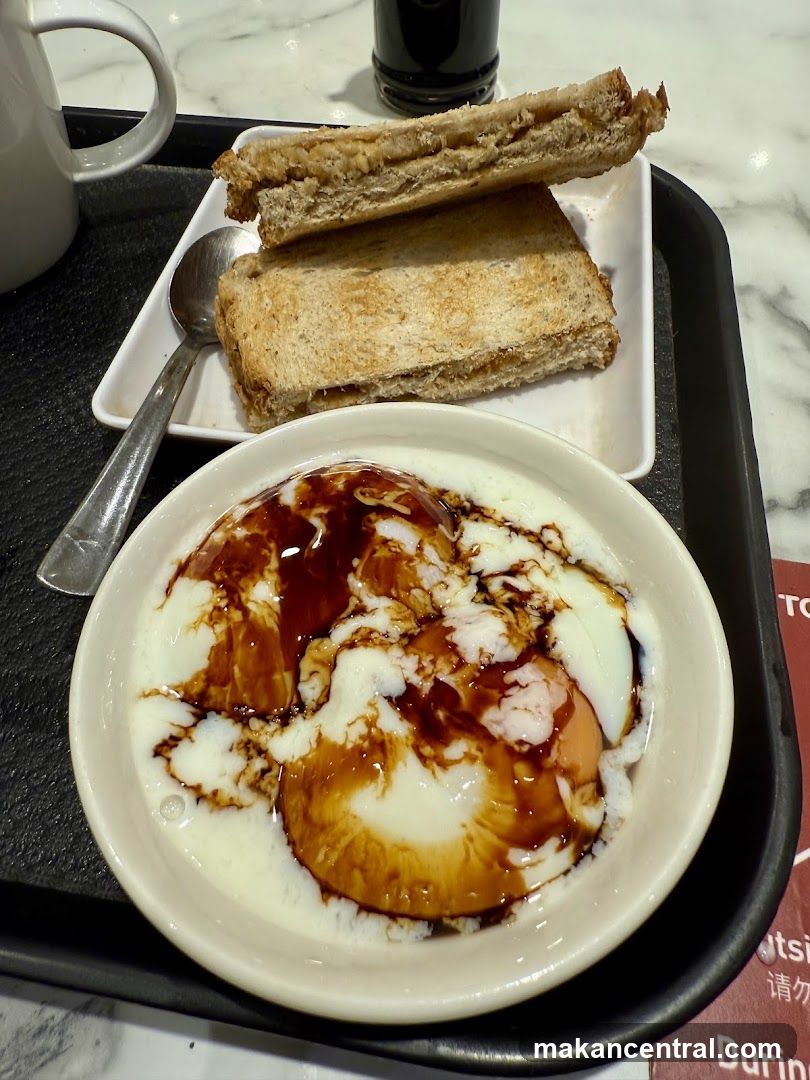 Soft-boiled eggs with toast