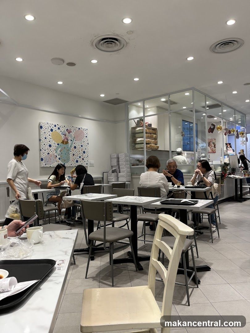 Interior of a cafe with patrons