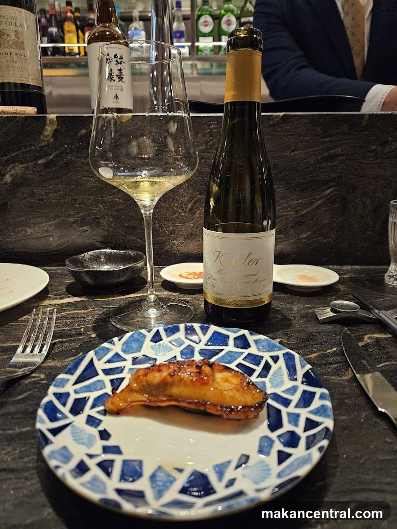 Gourmet Dish with Wine