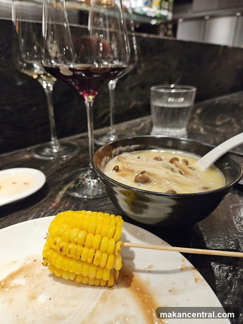 Soup and Corn on a Stick