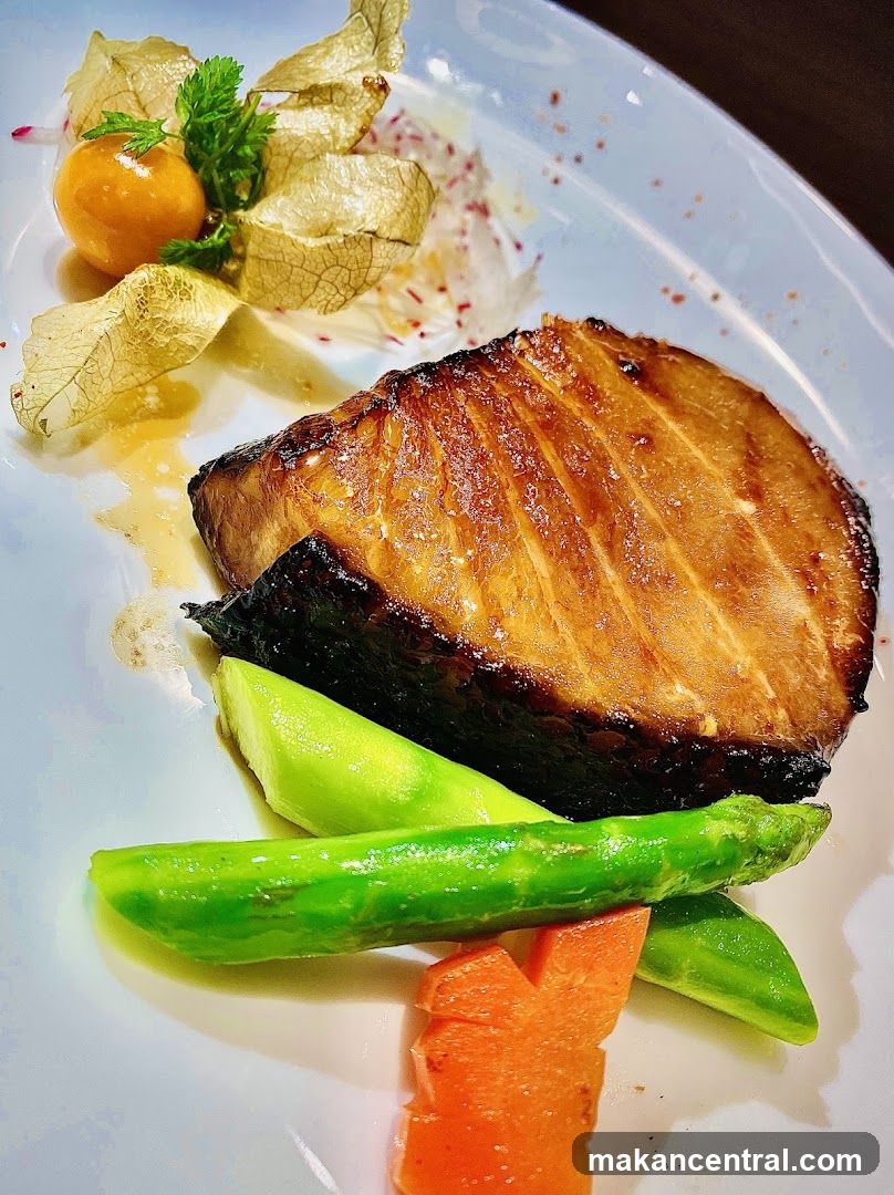 Seared Fish with Asparagus and Garnish